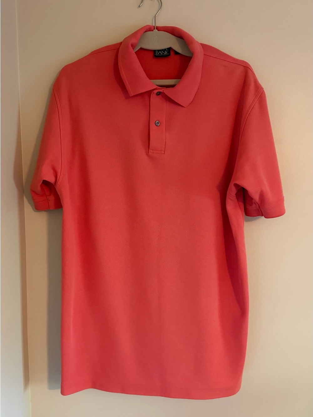 Jos A. Banks Men's Traveler's Collection Orange/Coral Polo  Size: L  MSRP: $69